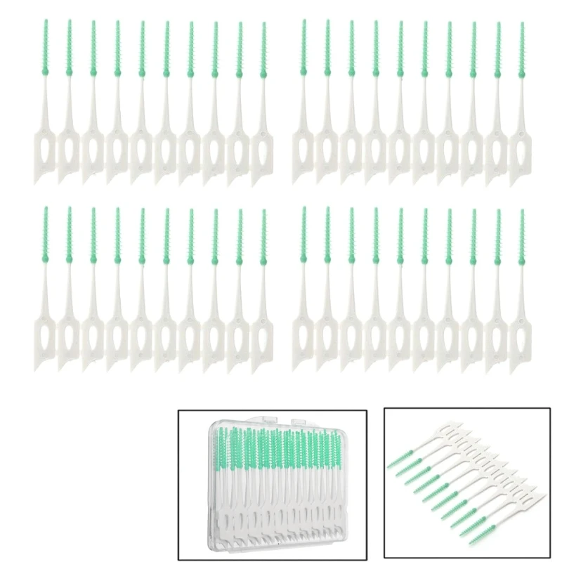 

New 40Pcs Soft Clean Between Interdental Floss Brushes Dental Care Tool Drop Shipping