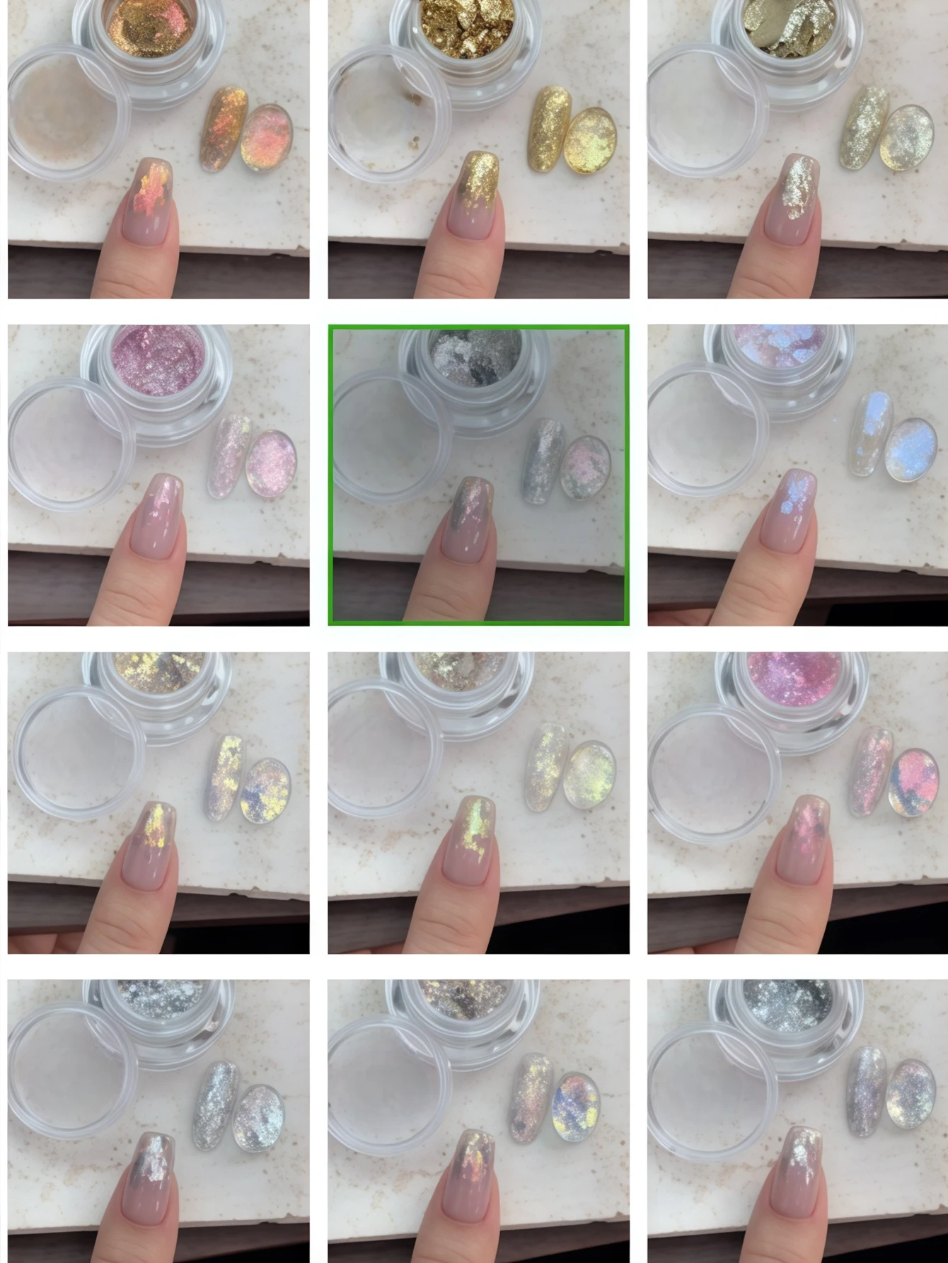 1 قطعة من أورورا الملونة أوبال مسمار الفن مسحوق بريق DIY مسمار الفن الساحرة هدية عيد الميلاد #1