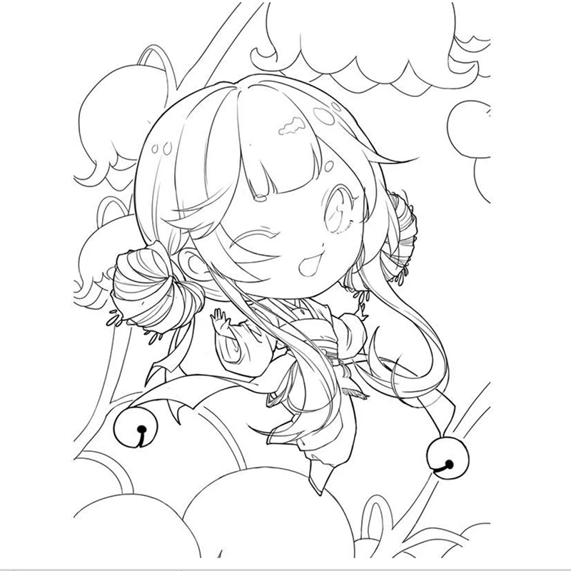 Cidade caída estilo chinês Coloring Book Anti-stress Coloring Book & Coloring Tutorial para Adultos/Crianças/Crianças