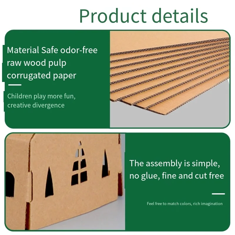 Papier Haus Modell Kit DIY Malerei Wellpappe Villa Manor Schloss Set Weihnachten Party Geburtstag Dekoration Home Supply Kinder Geschenk