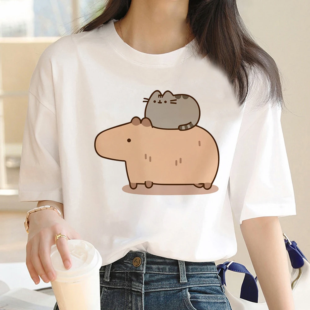 

Capybara t shirt women designer t-shirts girl harajuku clothes