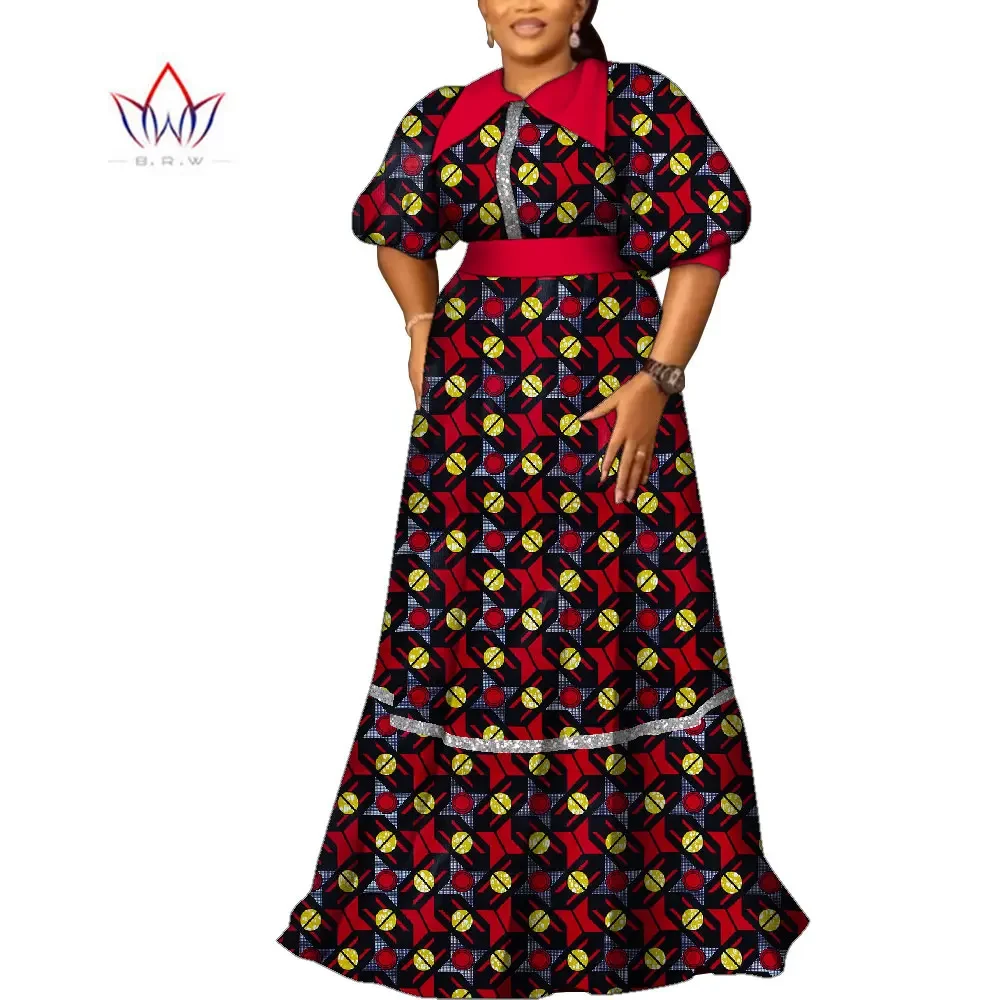 BintaRealWax African Dresses New Arrival Floor Length Women Formal Occasion Dress Africa Evening Gowns for Women WY10043