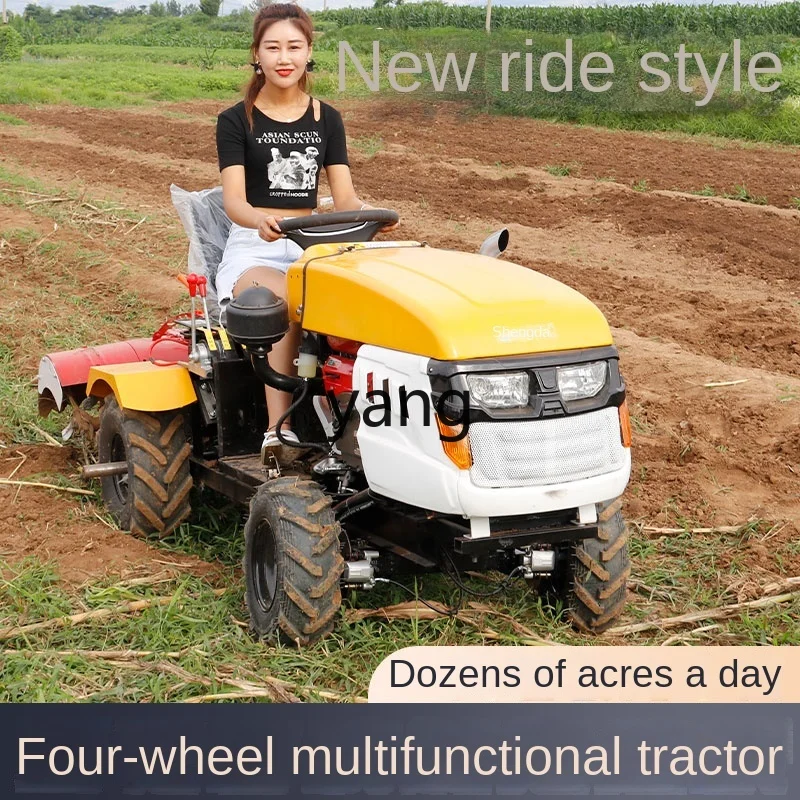 CX Hand-Held Agricultural Four-Wheel Drive Rotary Tillage Cultivation Machine Household Furrow Farming