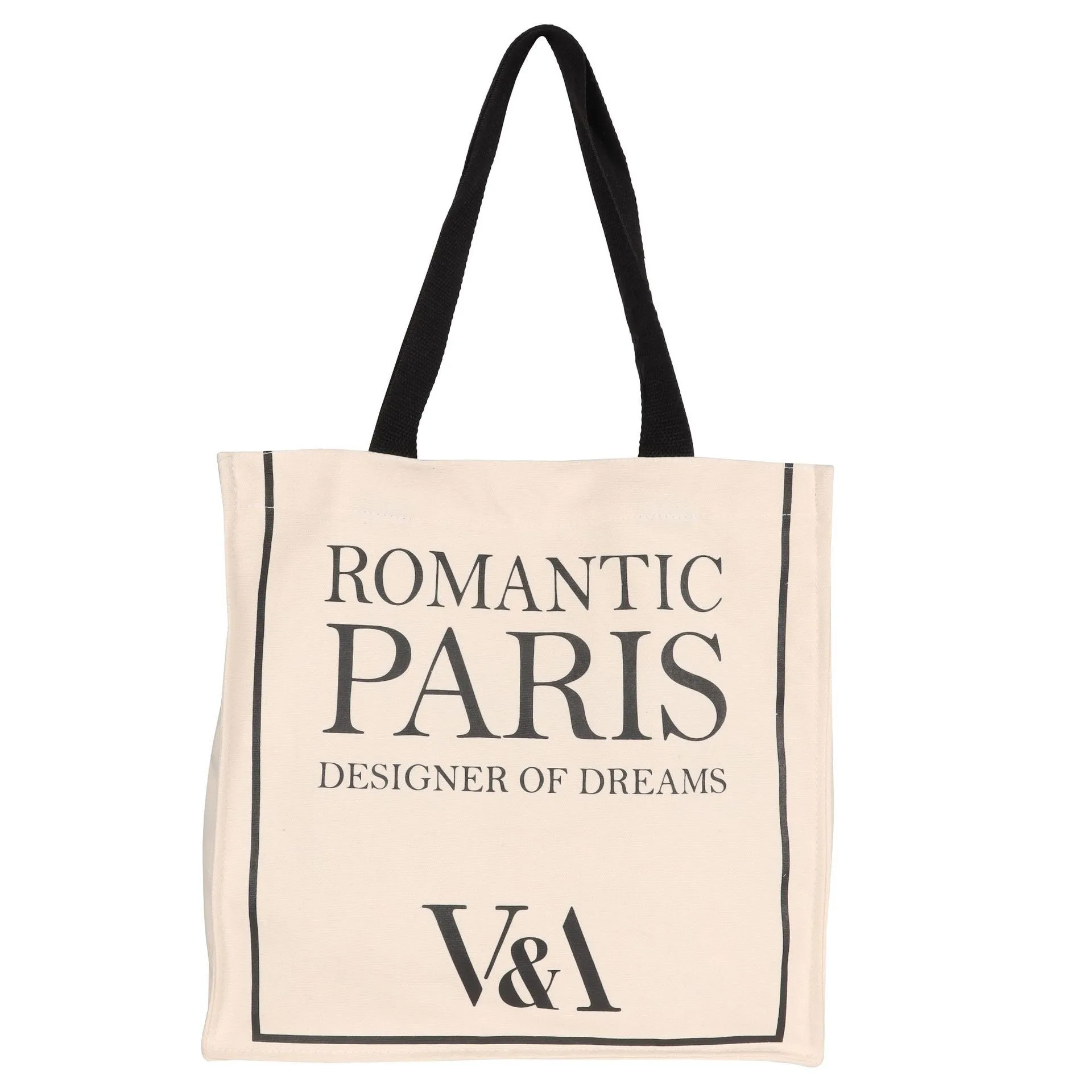 Borsa a tracolla in tela da donna borsa a tracolla Casual da donna con stampa parigi romantica borsa da spiaggia riutilizzabile in cotone di grande