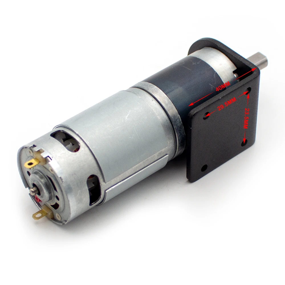 36-555 Planetary Gear Motor Epicycle Motor 12-24V High Torque Full Metal Gear Center Out Shaft Permanent Magnet DC Motor