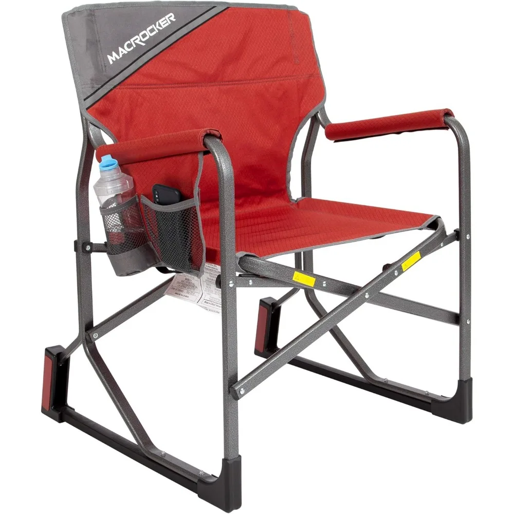 Springless Rockers with Rust-Free Anti-Tip Guards,MacSports MacRocker Outdoor Foldable Rocking Chair | Portable, Collapsible