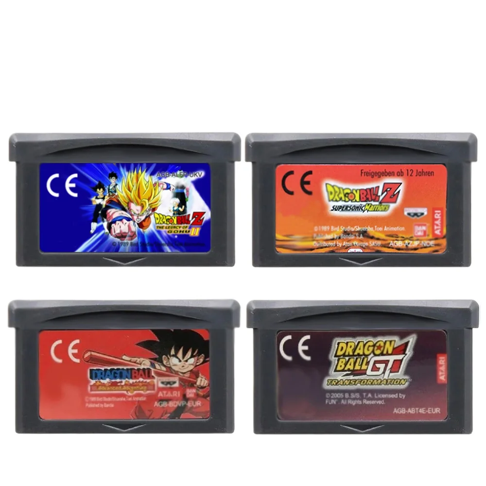 GBA Game Dragon Ball Series Cartridge 32-Bit Video Game Console Card Advanced Adventure Supersonic Warriors Buu's Fury
