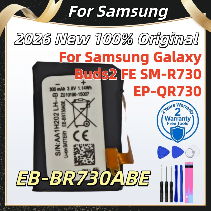 2026 Replacement Battery EB-BR730ABE For Samsung Galaxy Buds2 FE SM-R730 EP-QR730 Charging Case Lithium Repair Spare Parts+Tools