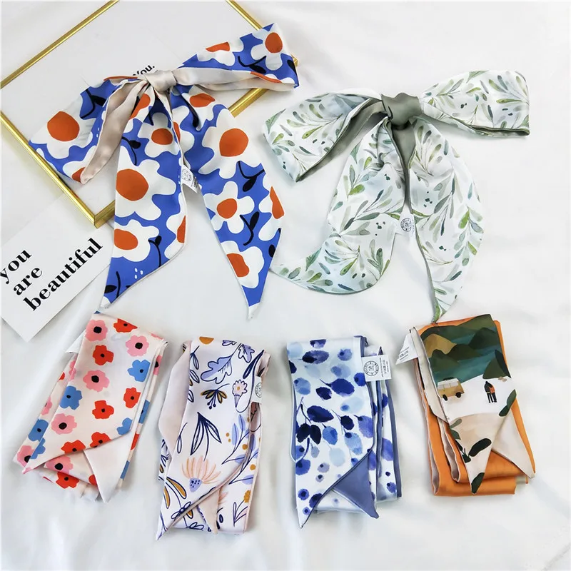 Neckerchief Scarf Neck Wraps Multipurpose Long Ribbon Scarves Headscarf Headband Scrunchies Bag Hat Decoration Hair Accessories