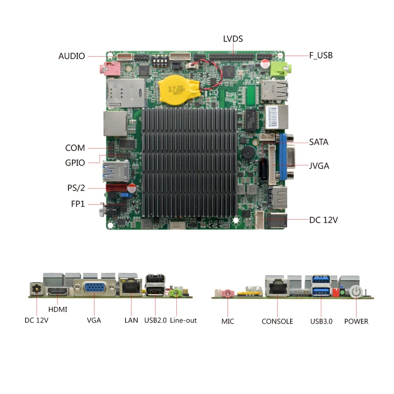 Imagem -04 - Trail Bay-nano-itx Placa-mãe J4125 Vga Hdmi Lvds com Lan Dupla Msata Wifi 4g Ddr3l dc 12v