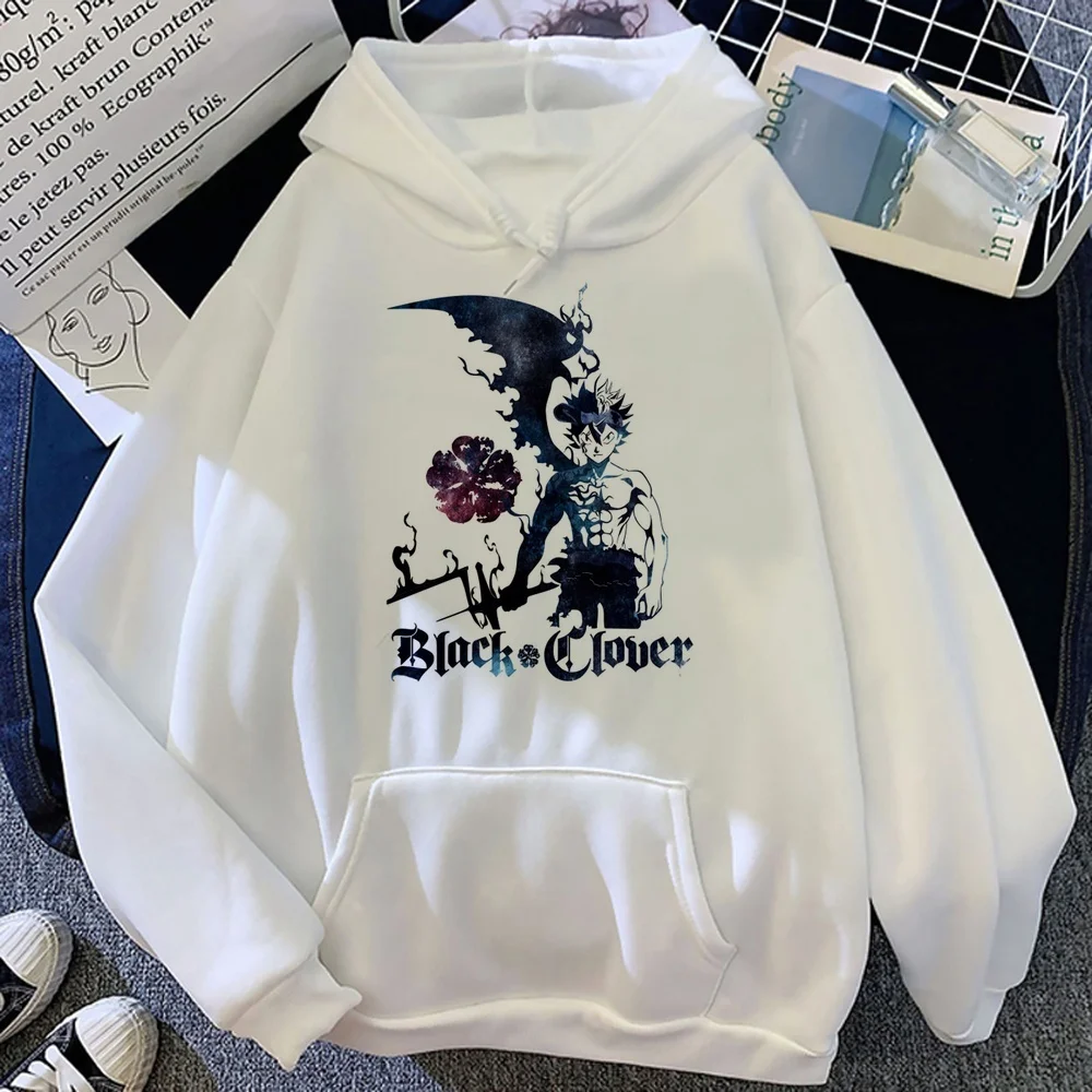 Black Clover hoodies women fashion tops graphic 2026 gothic long sleeve Korean Women Loose