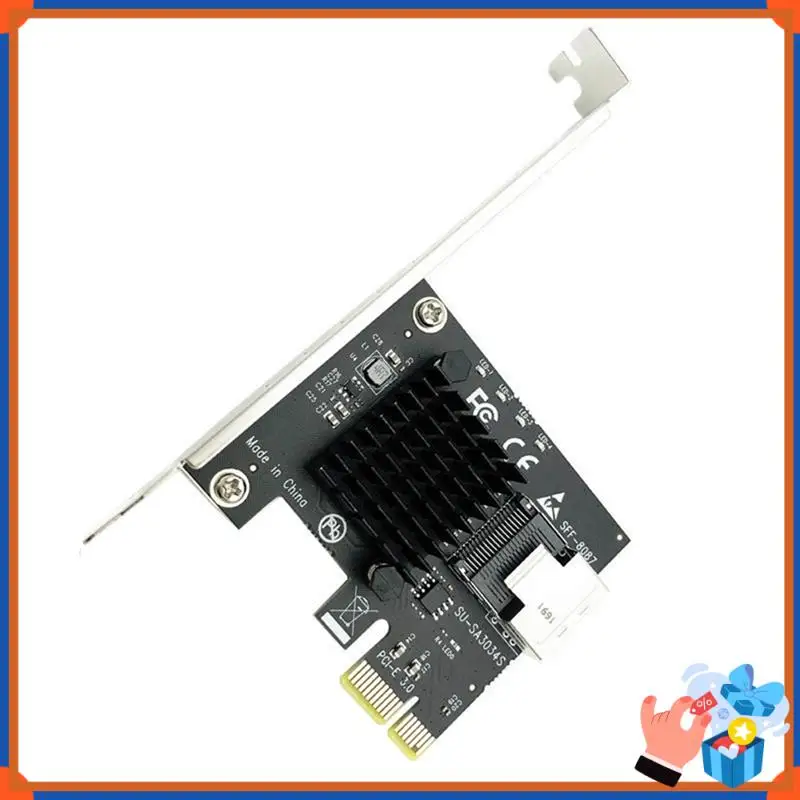 

Компактная карта адаптера PCI-E 1X к Mini SAS SFF-8087 Mini PCI Express X1 2.0 Riser для майнинга систем Windows/Linux