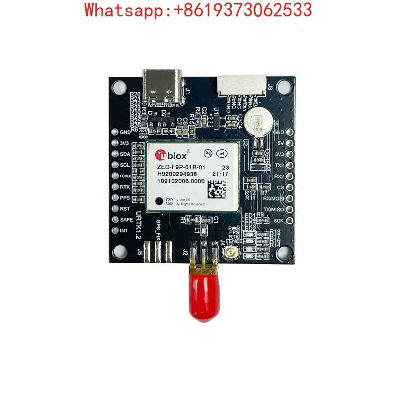 

Плата приемника GNSS RTK ZED-F9P с разъемом SMA (базовая или роверная станция), оригинальная плата разработки ZED-F9P-01B-01 RTK для высокоточной GNSS/GPS-навигации