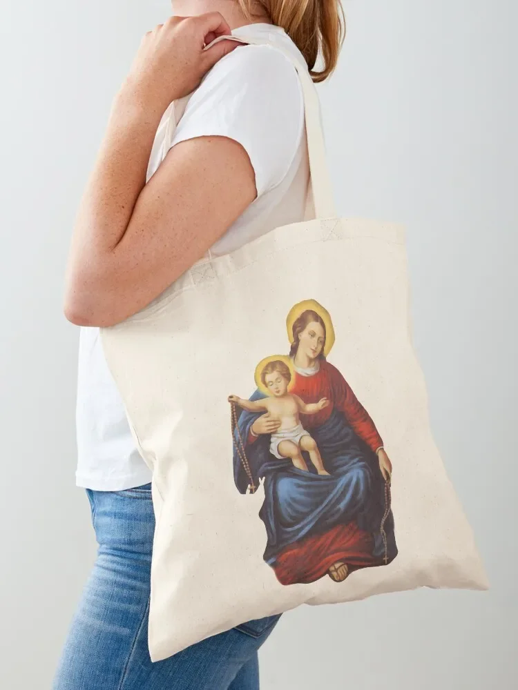 Rosary Saints Tote Bag Women's shopper cloth bag woman Women bags Tote Bag