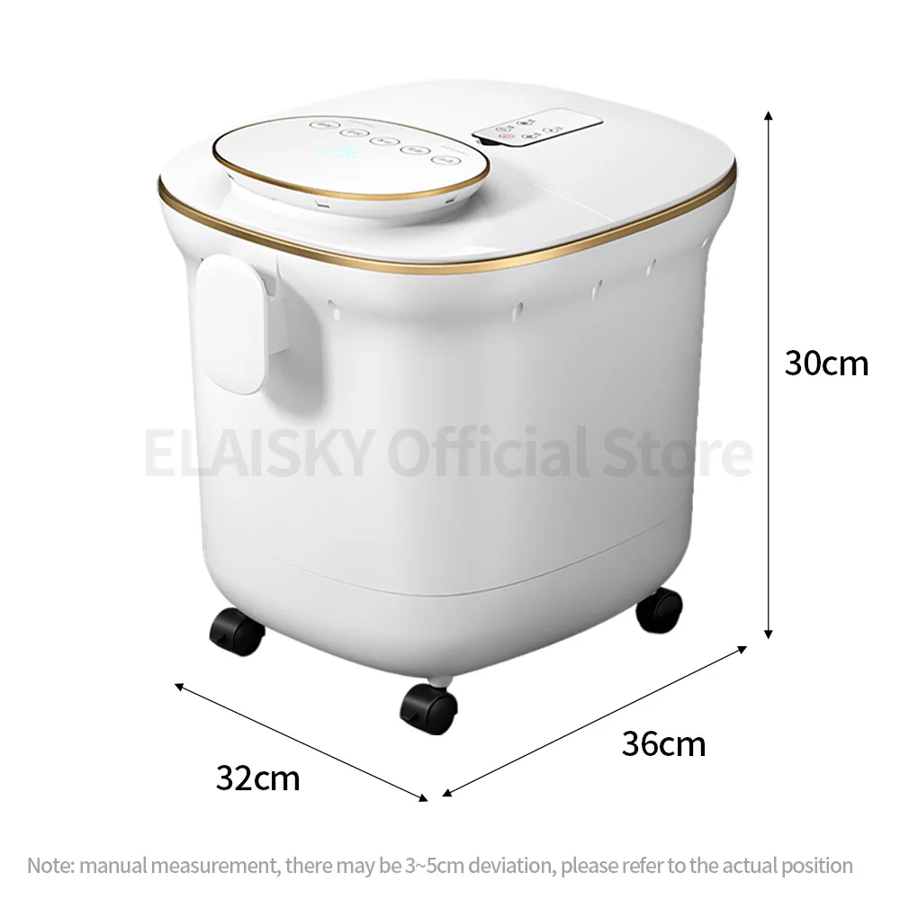 Foot Spa Bath Massage with Heat Bubbles Digital Temperature Control Motorized Pedicure Massage Adjustable Time Pedicure Spa Home