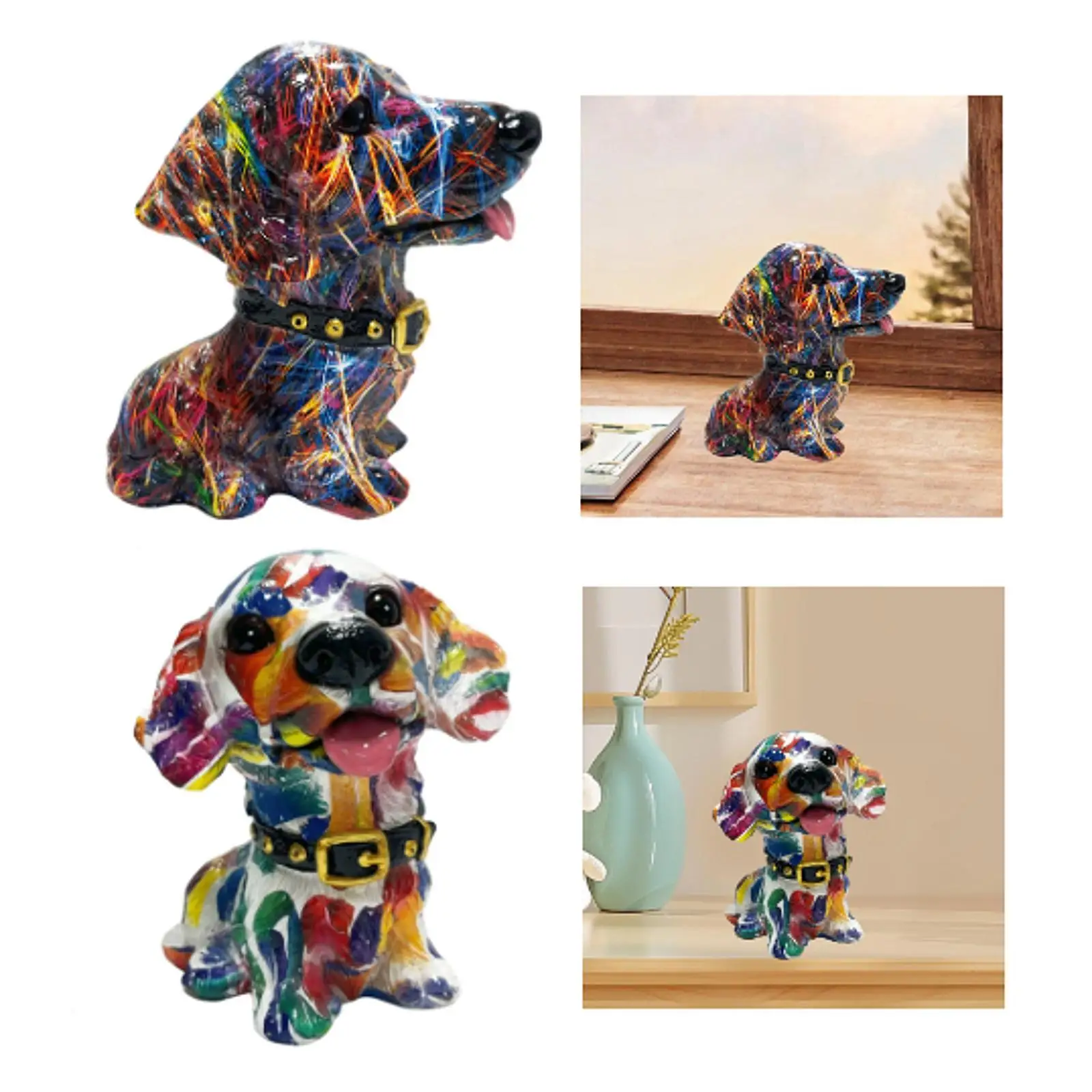 

Dog Statue Home Decoration Craft Collection Artwork Gift Centerpiece Animal