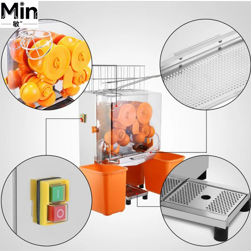 120W Large Automatic Commercial Orange Juicer Machine Fresh Fruit Automatic Juicer For Orange Citrus Juice