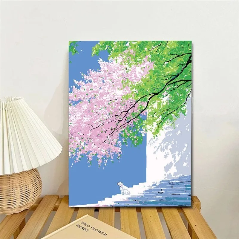 

A-0181 Large Rose Garden Oil Painting Impressionist Style Flowers Artwork