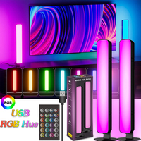 USB RGB LED Light Bars Desktop Atmosphere Lamp TV Backlights Music Sync Ambient Lamp 24Key Remote Control for Gaming Room Decor