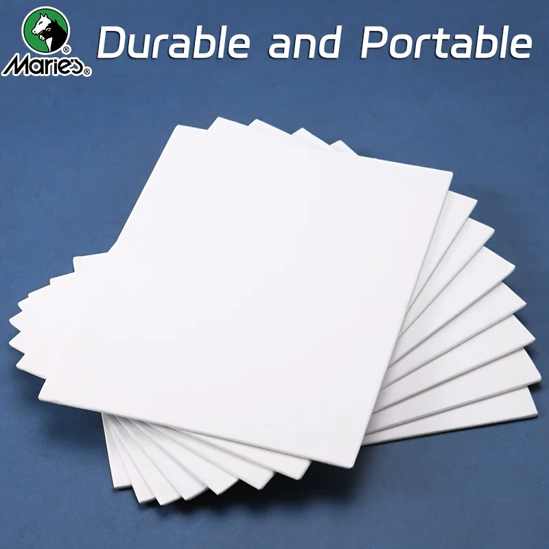 8x10 Zoll, 2/4/6 Stück, Leinwandplatten, hochwertige, weiße, unbedruckte, flache Zeichenplatten für Künstler, geeignet für Temperafarben, für Schüler, Künstler und Hobbyisten. – Detail 6