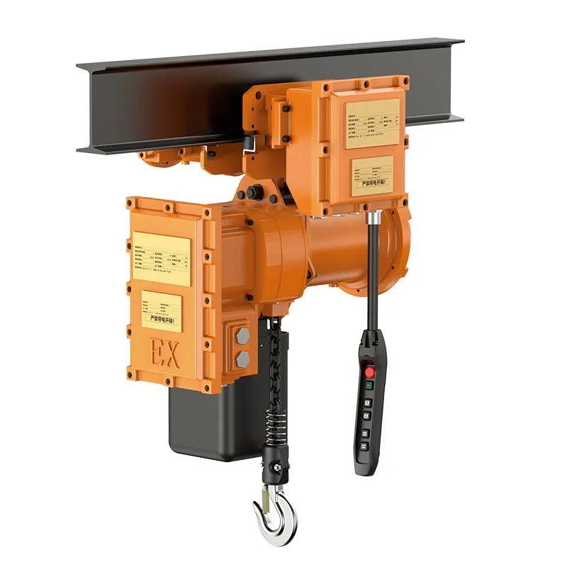 Explosion-proof electric hoist hook Low headroom Special mining spark-free crane 380V explosion-proof ring chain electric hoist