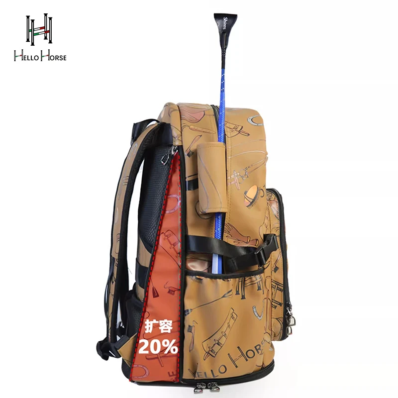 Hello Horse Italian Backpack Knight Bag Equestrian Bag Large Capacity Equestrian Equipment Waterproof Large Capacity Knight Bag