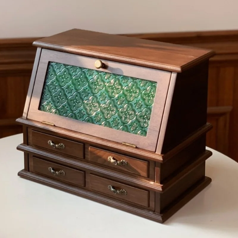 

Large Jewelry Organizer Case Retro Jewellery Display Box Women's Jewellery Storage Cases Wholesale Necklace Pendant Ring Boxes