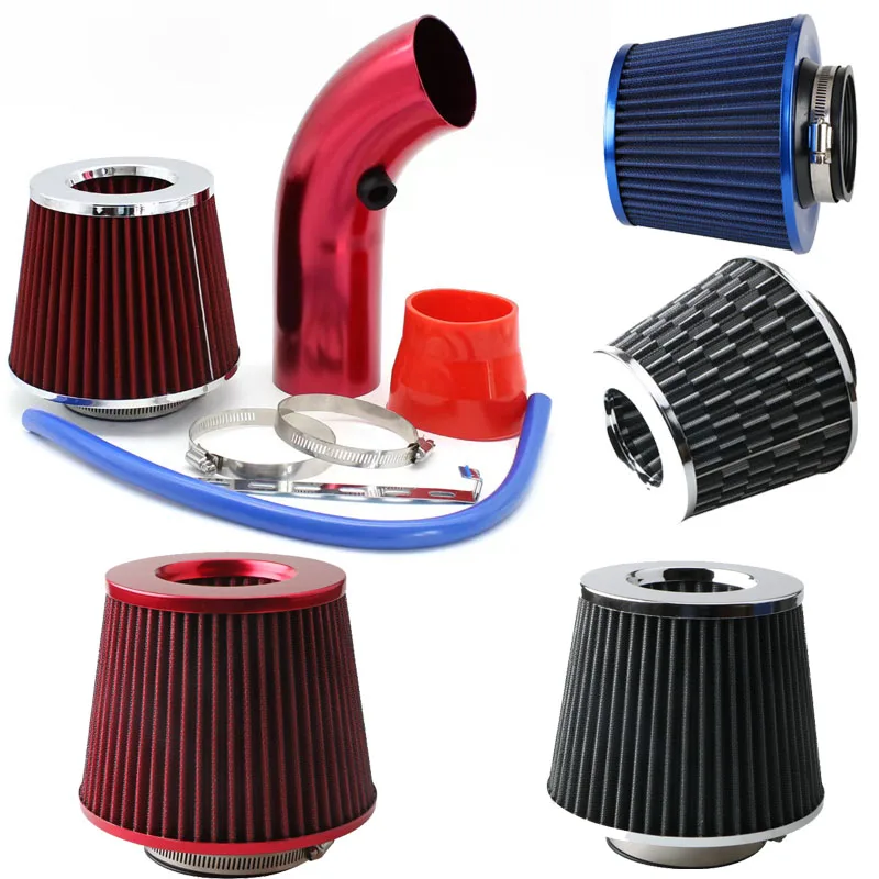 Hot sale Induction Kit Car Air Filters Cold Air Intake Filter High Flow Universal Sport Power Mesh Cone 76MM Car Accessories