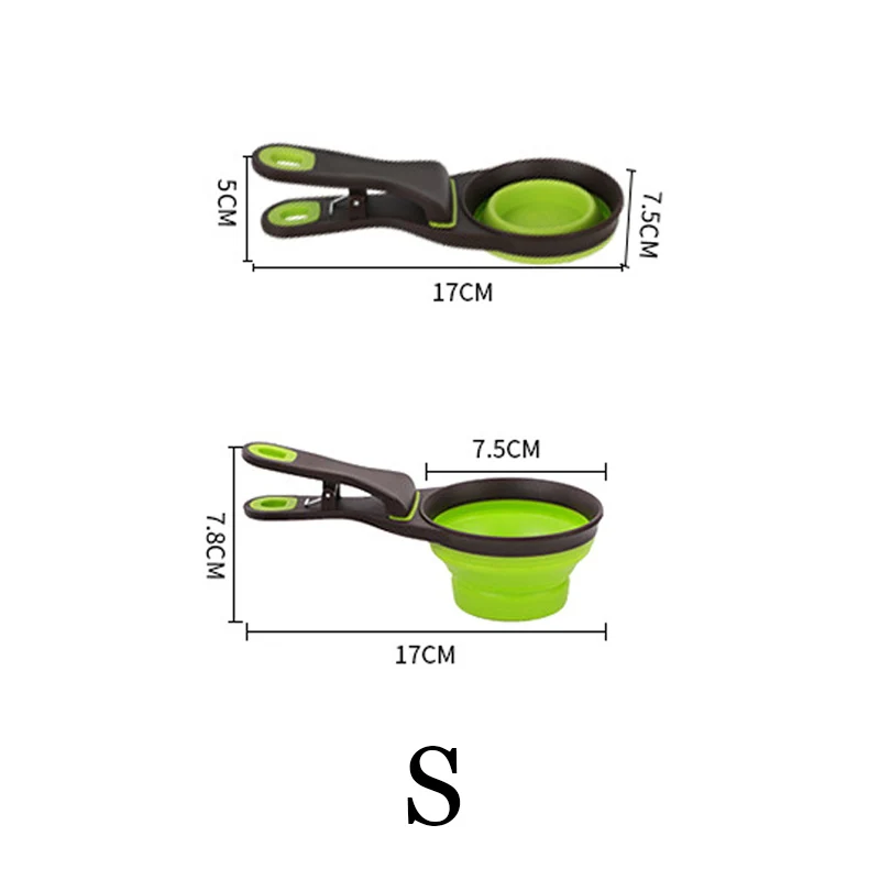 Convenient Pet Feeding Spoon Food Shovel Scoop Multifunctional Dog Cat Silicone Container Bowl mascotas Feeder for Animals Dogs