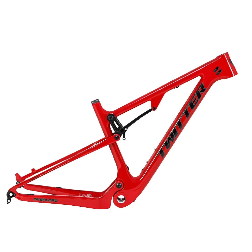 TWITTER OVERLORD carbon Bicycle frame full suspension mtb  fiber  dual  29 inch  