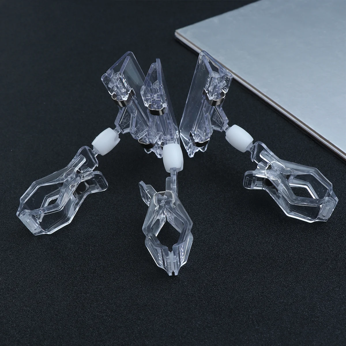 10 шт., пластиковые прозрачные зажимы для бирок