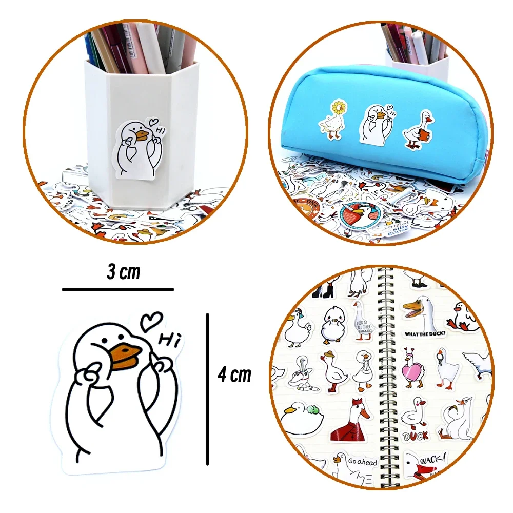 10/50/100pcs Kawaii Call Ducks Stickers Toys Cute Cartoon Decals For Kids DIY Laptop Scrapbook Stationery Fridge Funny Sticker