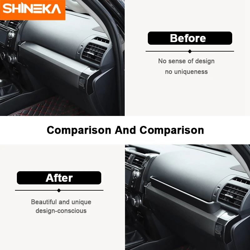 SHINEKA Car Co-Pilot Armrest Grab Handle Storage Box Passenger Organizers For 4Runner 2014 Up Interior Accessories ABS Black