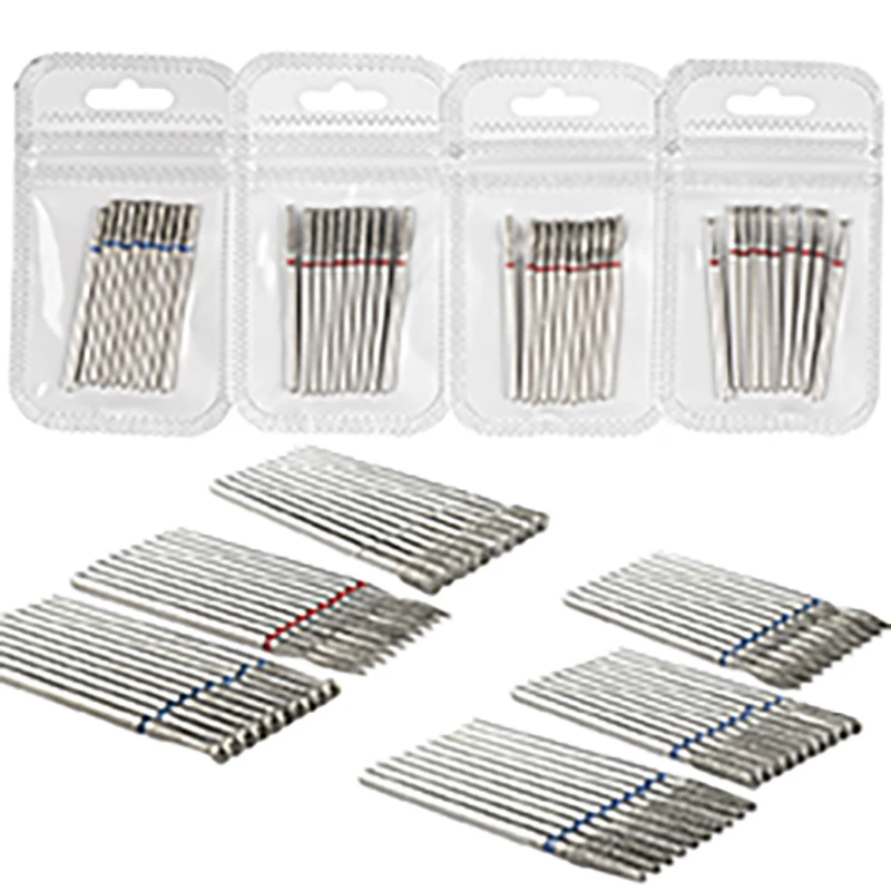 

10 шт. алмазная фреза для маникюра, набор сверл для ногтей, аксессуары для педикюра, электрическая машина, инструмент для удаления мух и геля