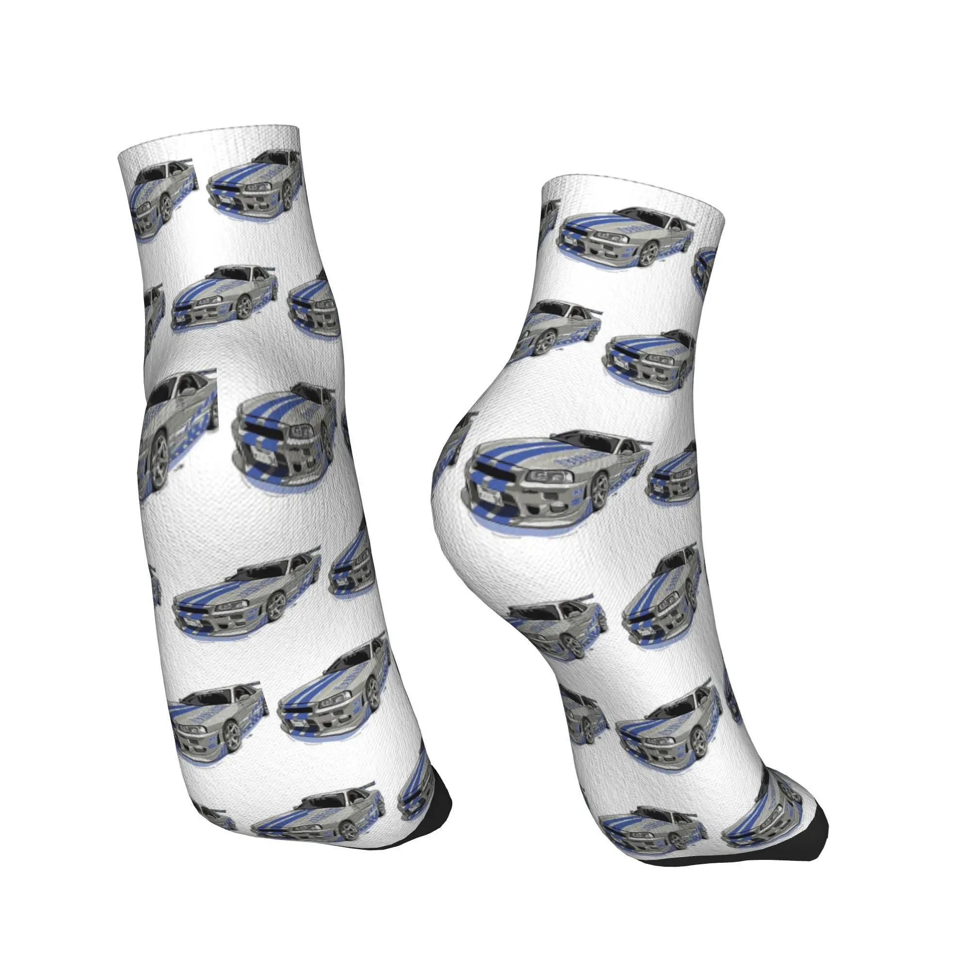 Calzini Skyline veloci e furiosi per tutte le stagioni Calzini sportivi super morbidi a tubo centrale Harajuku Calze morbide e divertenti per regali per uomini e donne