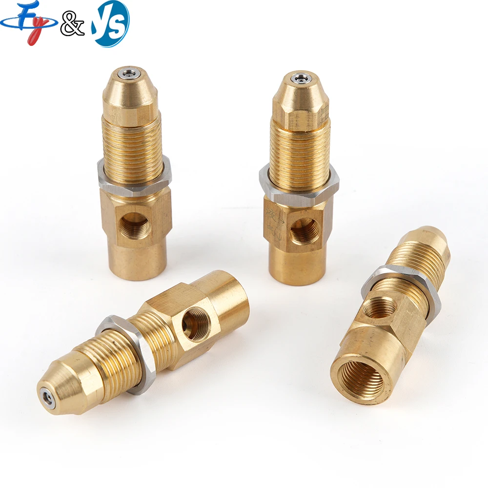 Brass Air Atomizing Fuel Nozzle Siphon Type 0.6/1.0/1.5/2.0/3.0mm Orifice for Methanol Oil Burner Industrial Combustion System