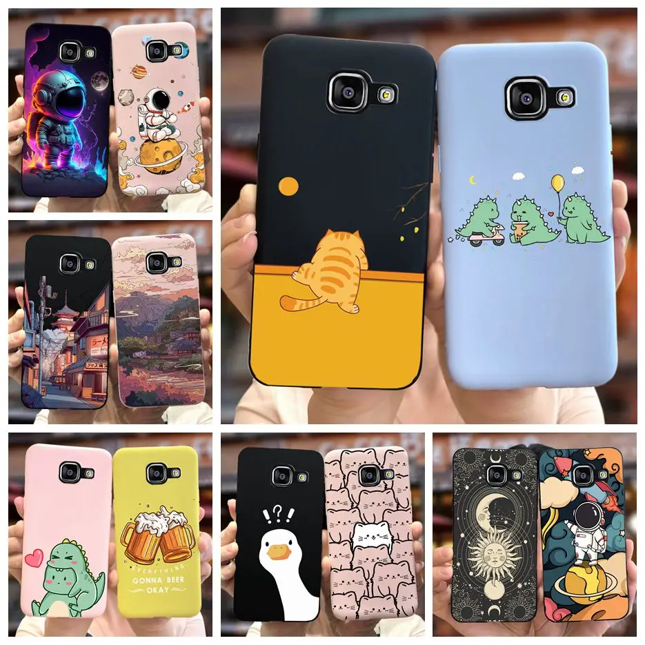 For Samsung Galaxy A5 2016 Case SM-A510F Cute Cartoon Cover Soft Silicone Phone Case For Samsung A5 2017 A520F Back Cover Bumper