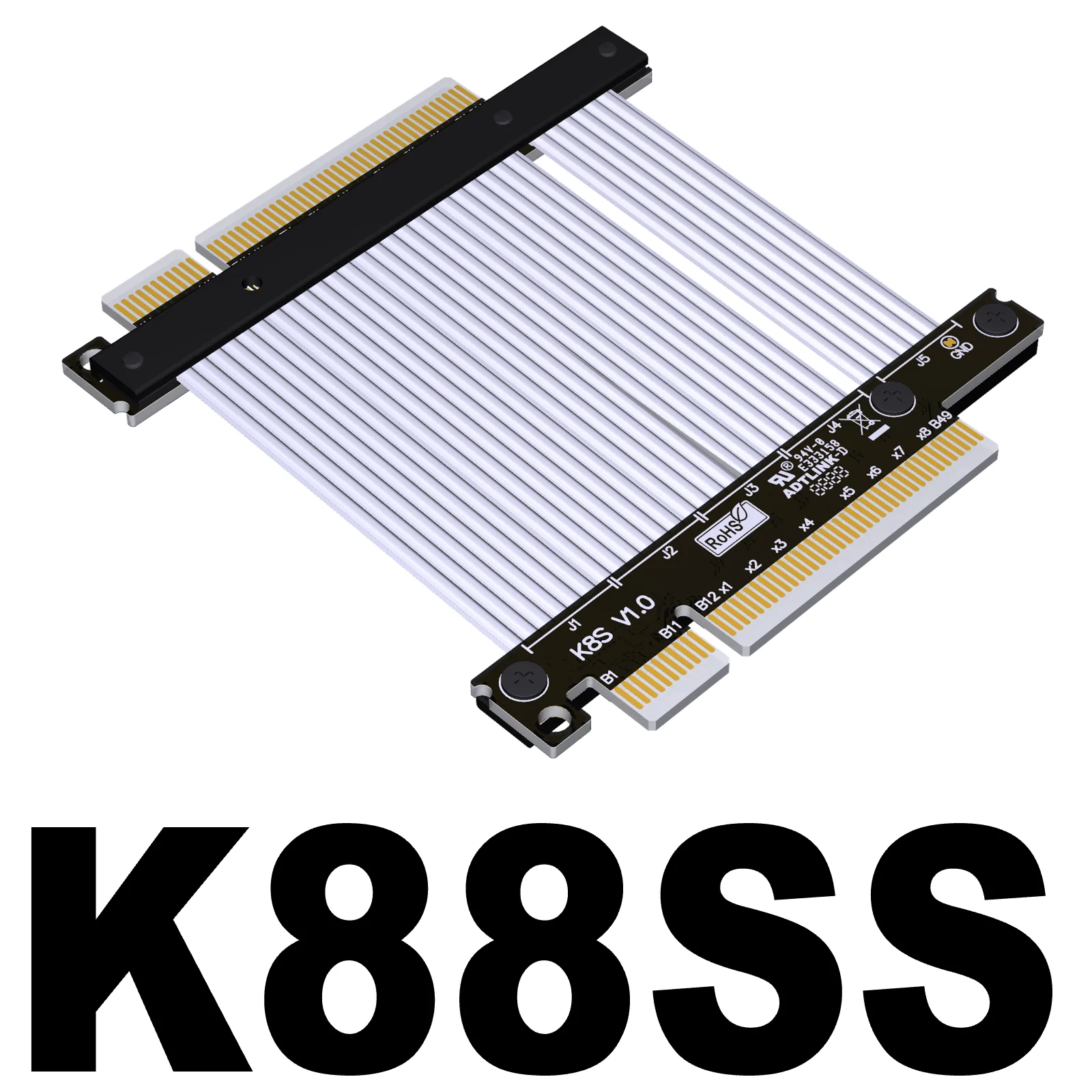 Imagem -04 - Pci-e Pci Express 3.0 x8 para x8 Riser Macho para Macho Pcie 8x Tx-rx Troca de Sinal Tx-tx Cabo de Extensão Direta Jumper R88ss R88ns