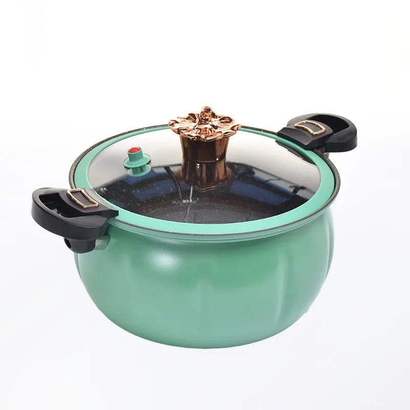 Home Kitchen Pumpkin Shape Micro Pressure Cooker,8 L Non-Stick Multi-Functional Stewing and Boiling Soup Pot