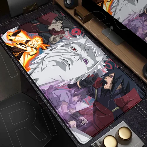 Alfombrilla de ratón de Anime japonés de 40x90cm, teclado para juegos de ordenador portátil, alfombrilla de escritorio Xxl n-narutoS, alfombrilla de ratón de goma antideslizante, accesorios para gabinete de jugador