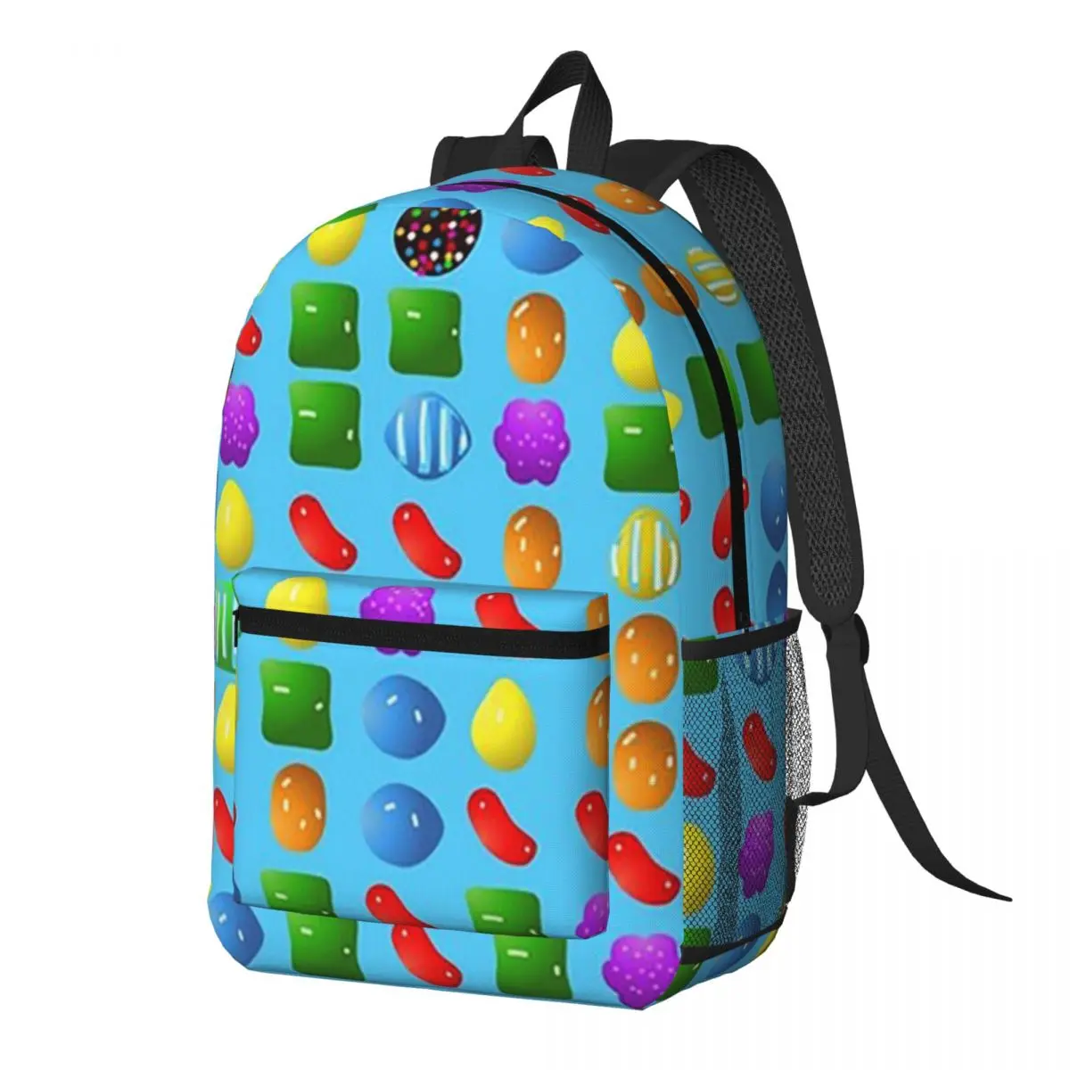 All New Candy Crush Saga Backpack Daypack Large Capacity Children BookBag School Bag Shoulder Bags for Men Women