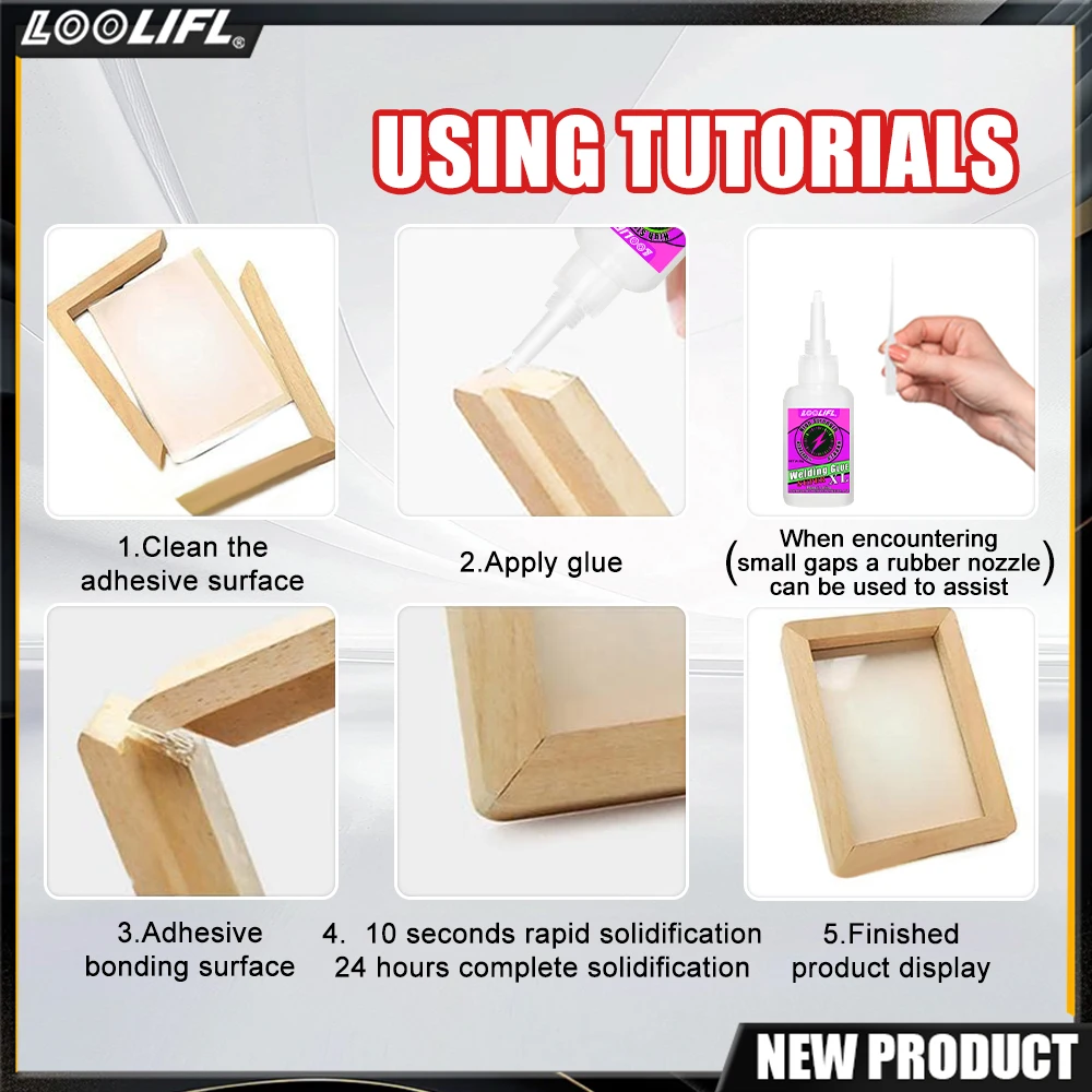 Super klej spawalniczy, uniwersalny klej o właściwościach szybkiego wychodzenia na powierzchnię, dużej lepkości, przezroczysty i szybko schnący.