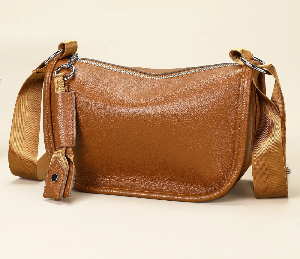 

Genuine Cowhide Crossbody Bag for Women Minimalist Versatile Shoulder Purse Roomy Casual Outdoor Sling Bag Ladies Tote