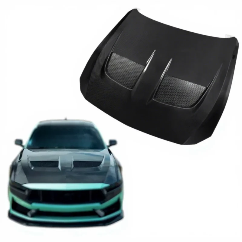 

For the 2024 GTD Hood Carbon Fiber Engine Cover Clear Engine Hood Body Kit