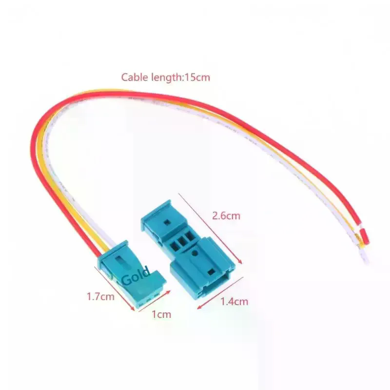 3 Pin Automobile Tweeter Connector Secure Male Female Socket for DIY Car Audio Wire Harness Projects
