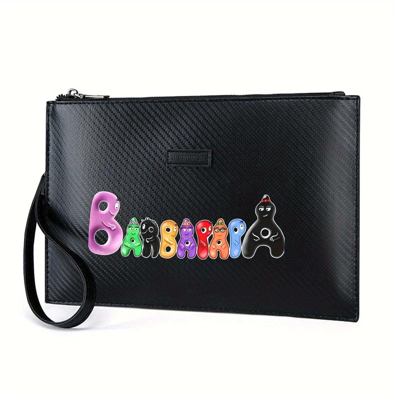 Colorful funny cartoon characters shapes Elegant Printed PU Men's Handbag Fashionable and Practical for Everyday Carry