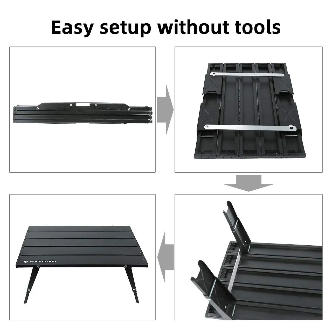 Ultralight Folding Beach Table Adjust Height Aluminum Portable Mini Camping Table