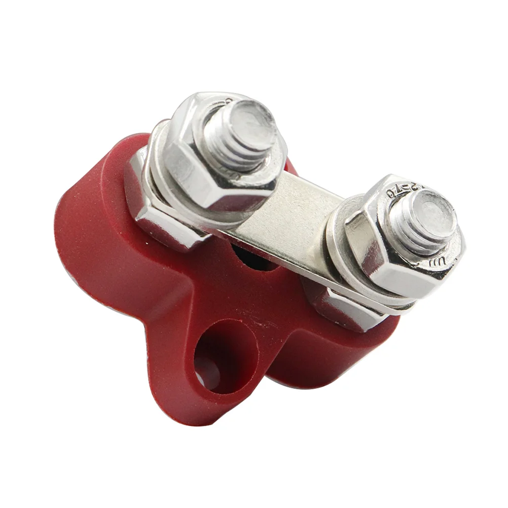 

AP3892-Z Dual Heavy-Duty Terminal Studs with Connecting Link M8 (Red) and (Black) for Truck Car Boats