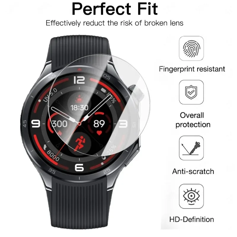 9H Easy Installation Tempered Glass for OnePlus Watch 3 Screen Protector Full Coverage Clear Anti-Fingerprint Watch3 Film Guard