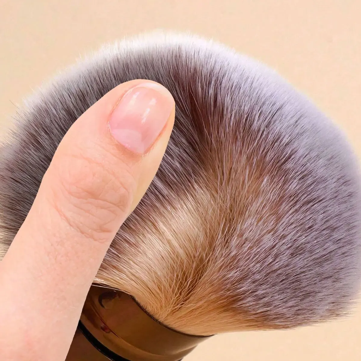 1 قطعة فرشاة احترافية قابلة للسحب للوجه، فرشاة أحمر الخدود، فرشاة كريم الأساس، فرشاة البودرة، فرشاة إعداد صناعية فائقة النعومة #5